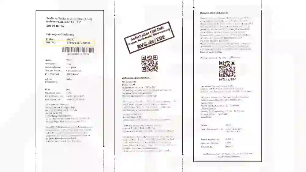 Ticket control information about fines and legal rights BVG