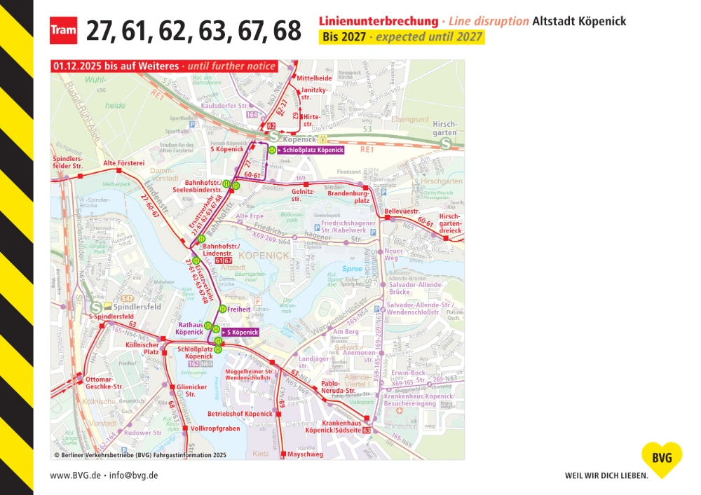 Übersichtskarte Baumaßnahme Köpenick ab 01.12.2025