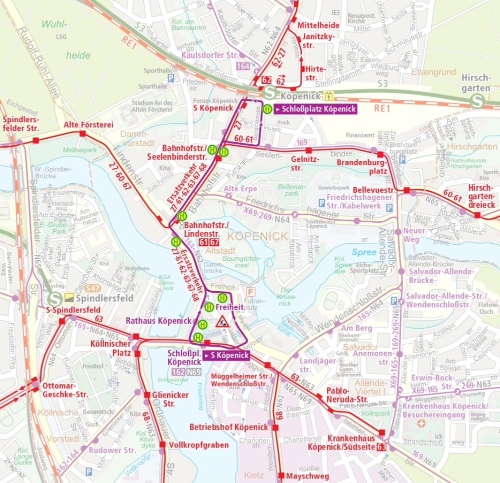 Karte Tram Altstadt Köpenick