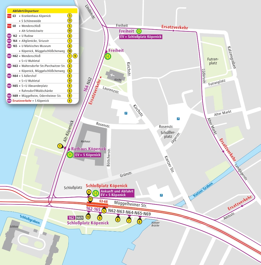 Standortplan Schlossplatz Köpenick