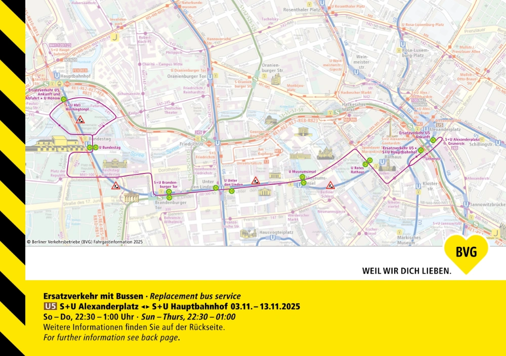 SEV Alexanderplatz - Hauptbahnhof CBTC