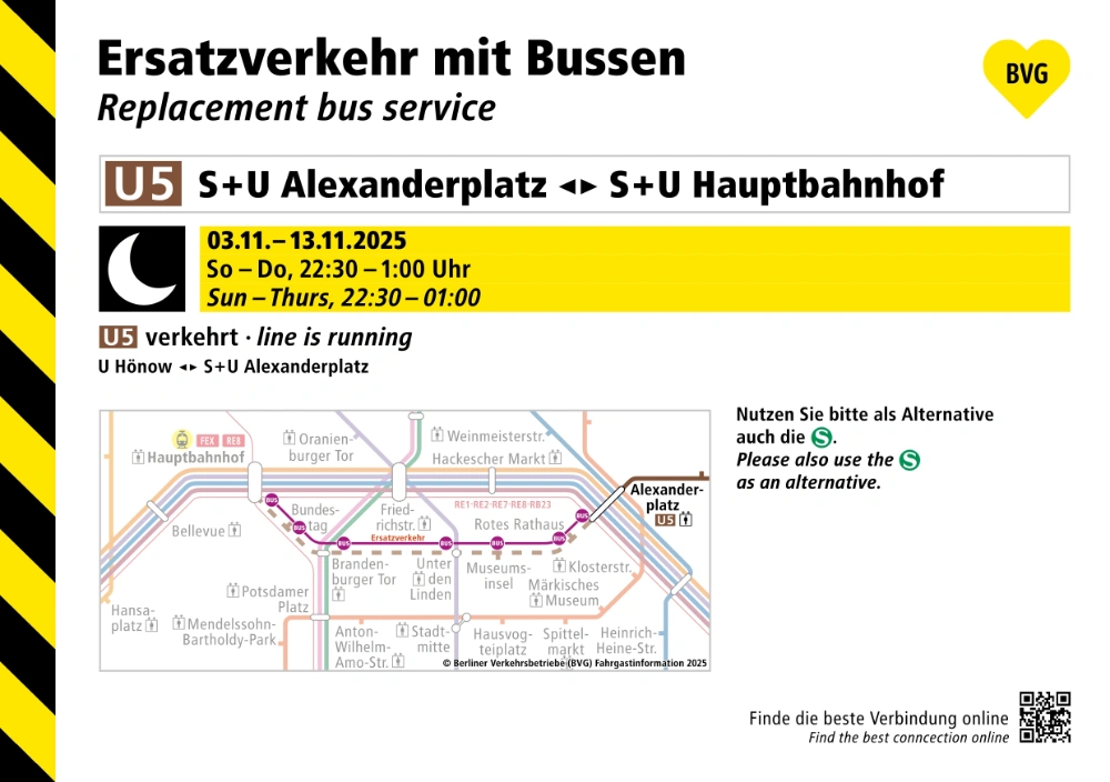 SEV Alexanderplatz - Hauptbahnhof CBTC