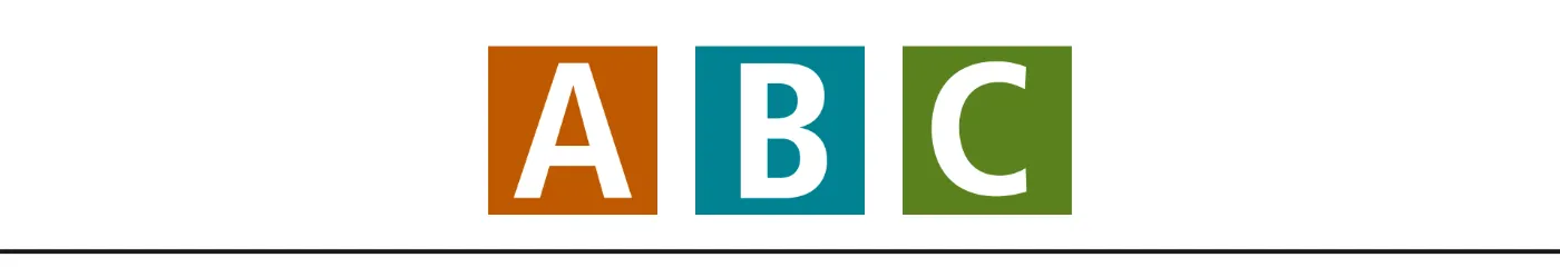 Tarifzonensymbole A, B und C für das BVG Abo Berlin ABC