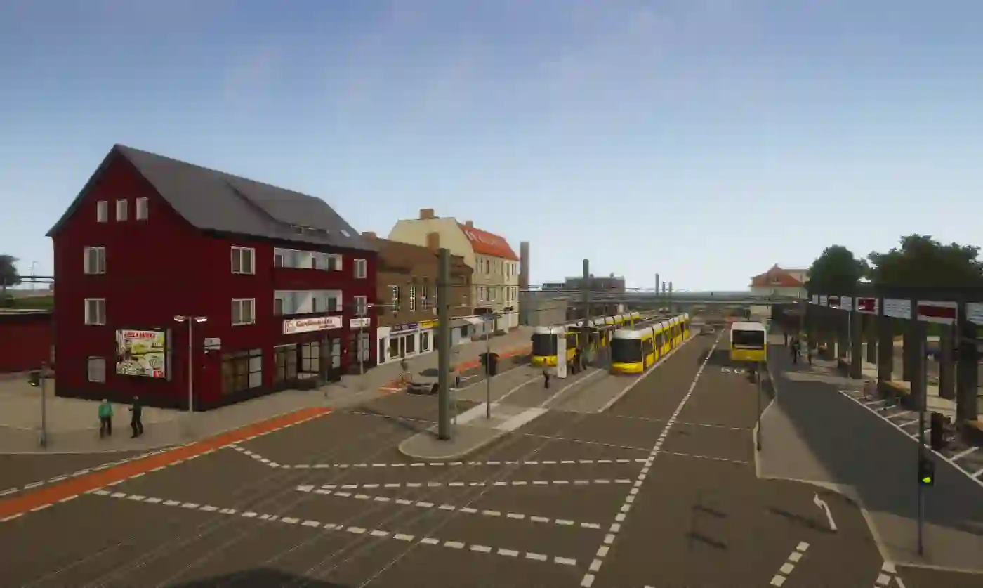 Rendering S Mahlsdorf mit zwei Gleisen