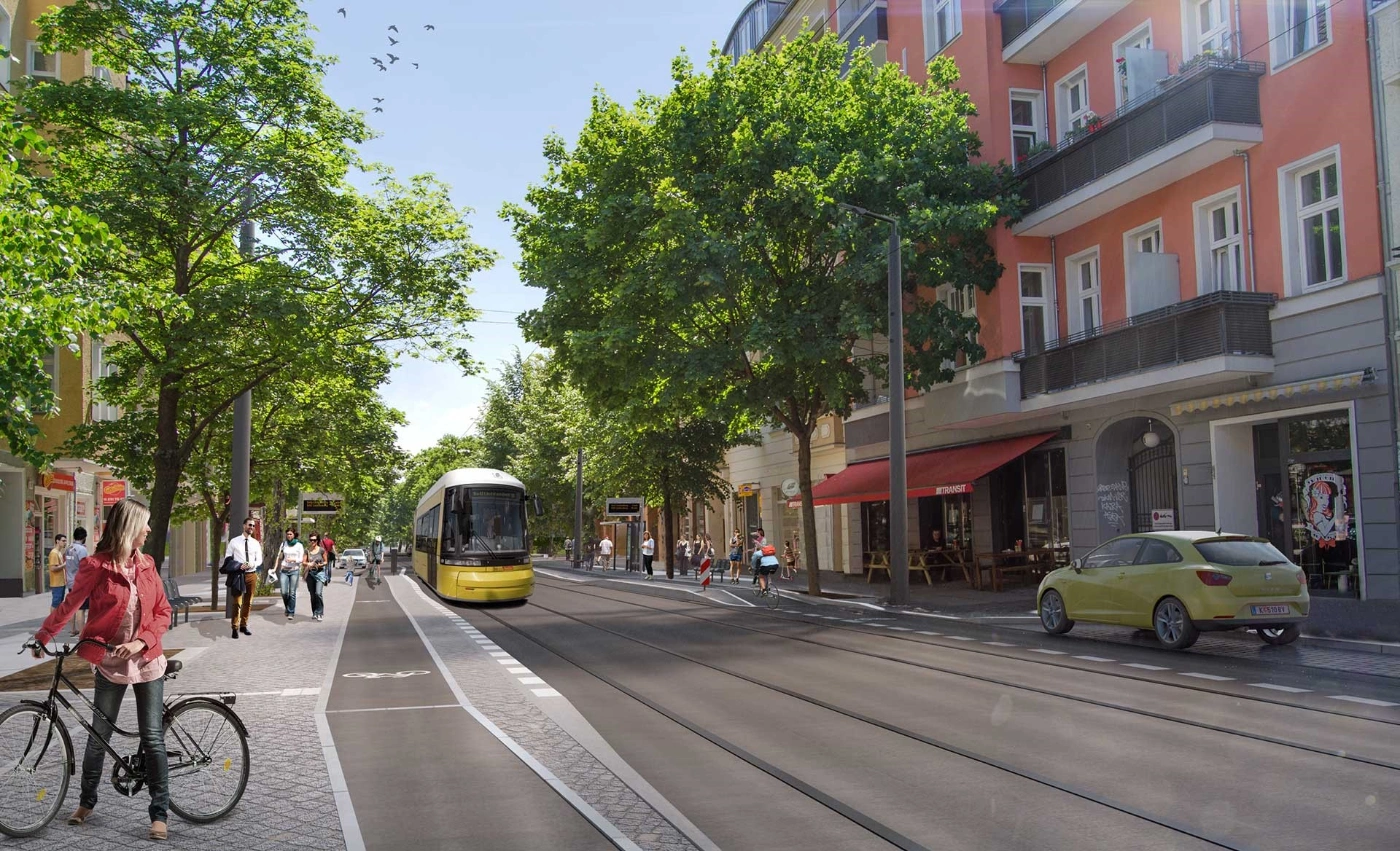 Visualisierung Neubaustrecke Ostkreuz in der Sonntagsstraße