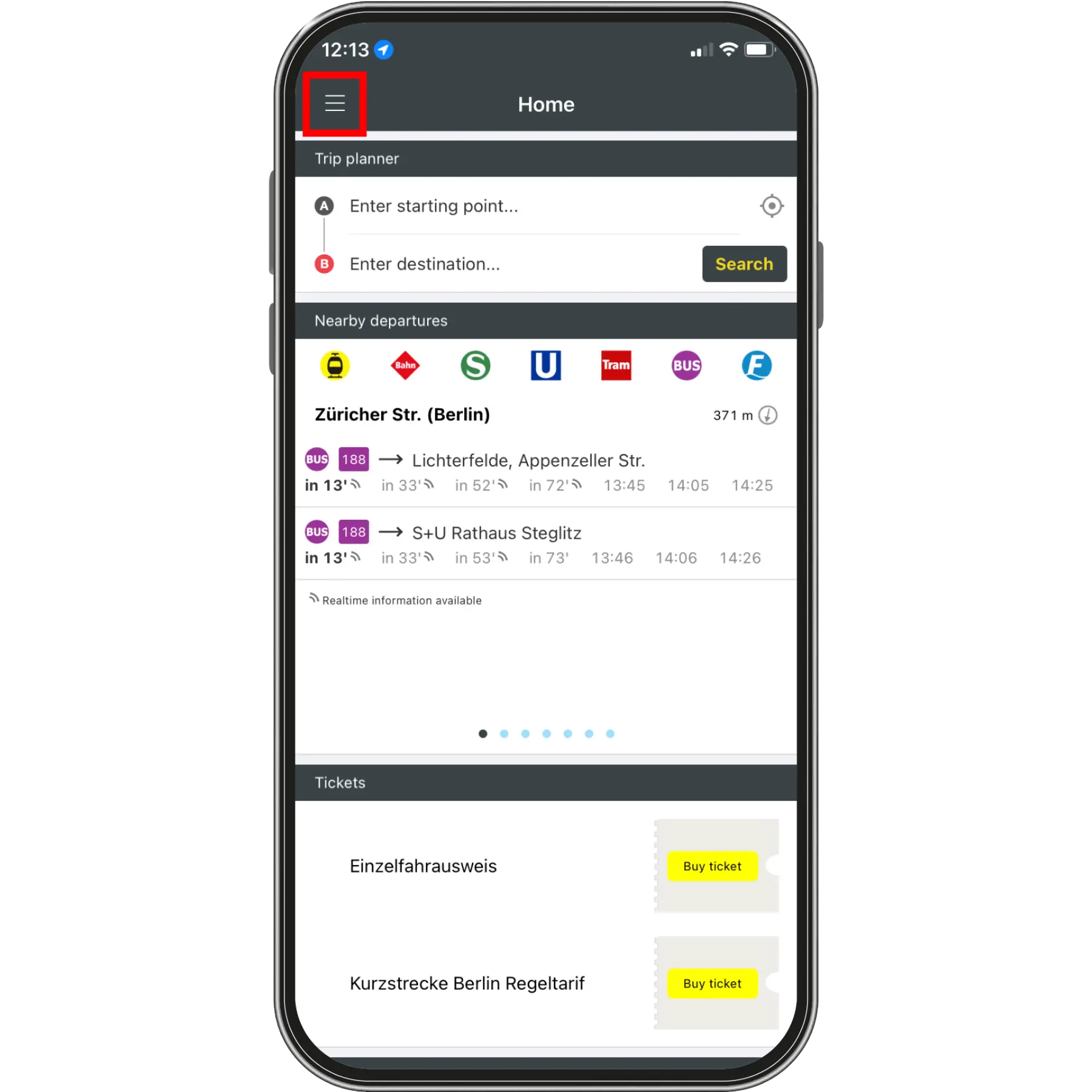 Your subscription as mobile ticket BVG