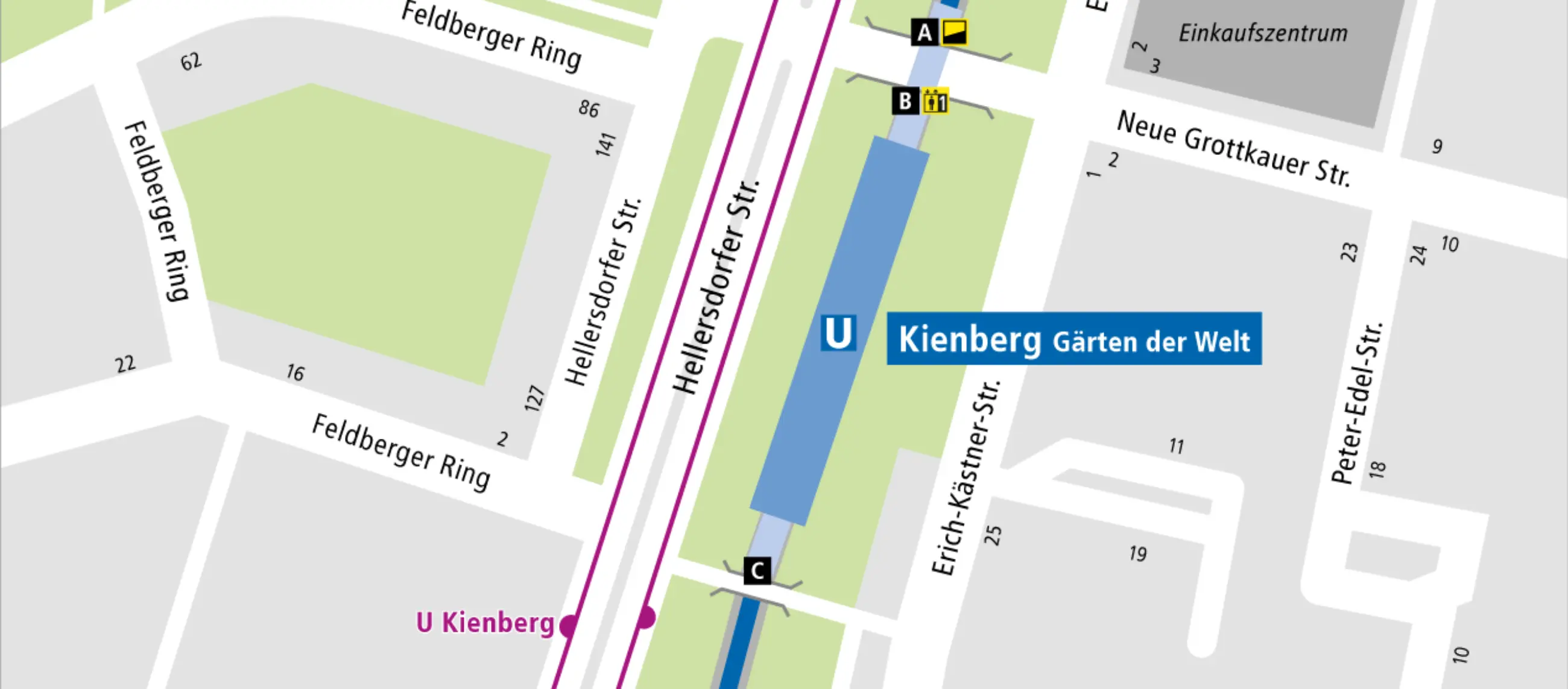 U Kienberg (Gärten der Welt) Haltestelleninfo BVG