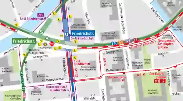 Vorschaubild Standortplan S+U Friedrichstraße