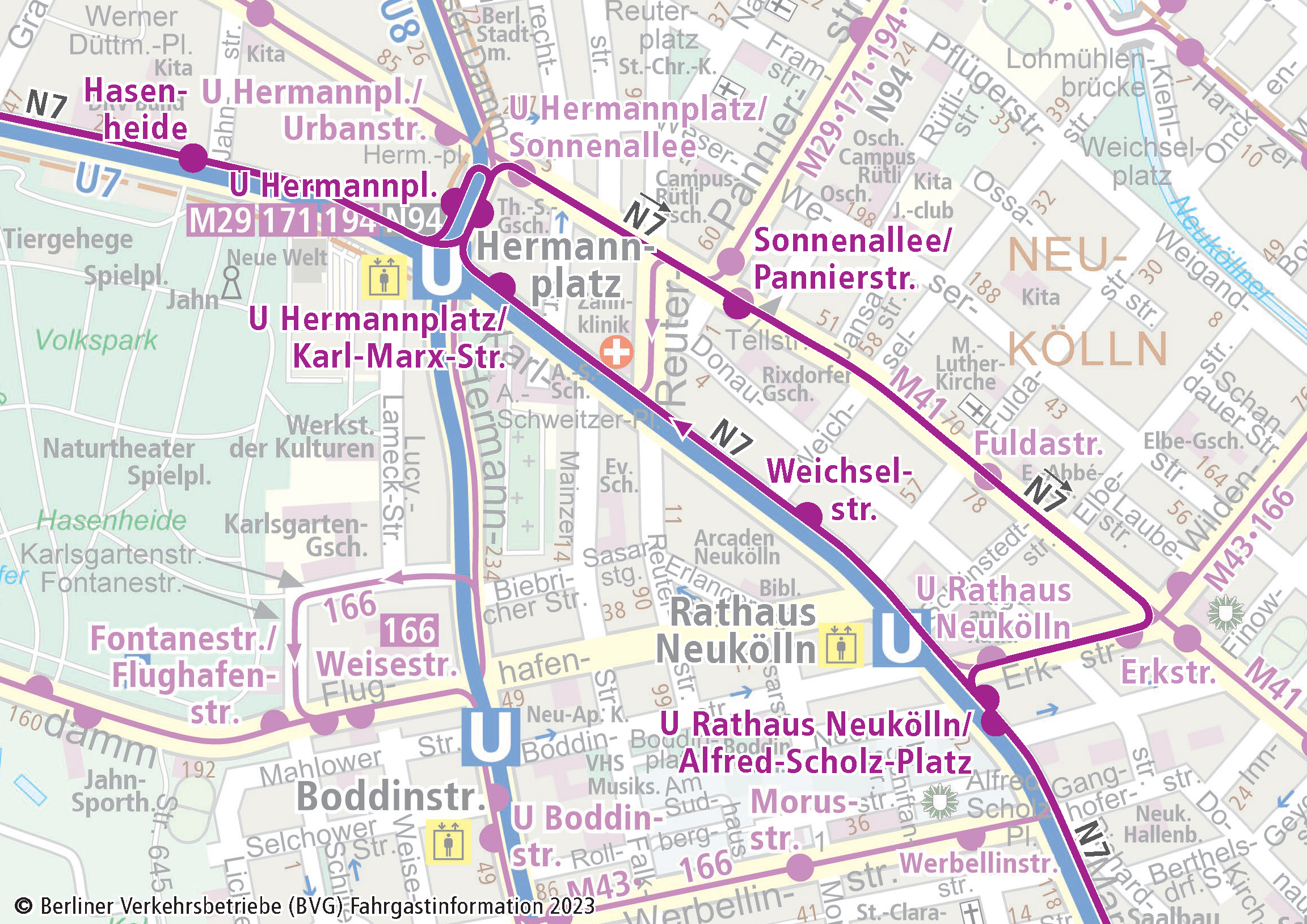 Kartenausschnitt Karl-Marx-Straße